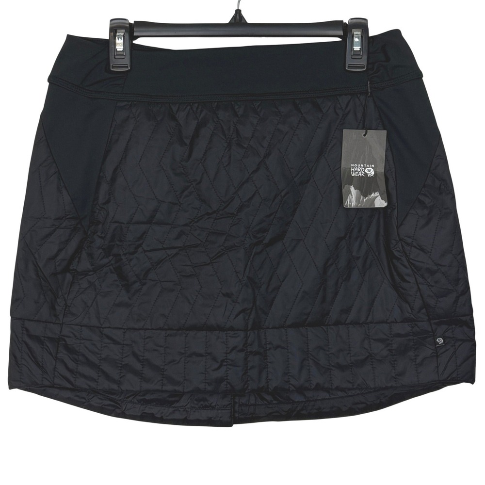 NEW Mountain Hardwear Trekkin Quilted Insulated Mini Skirt Womens L Black Puffer